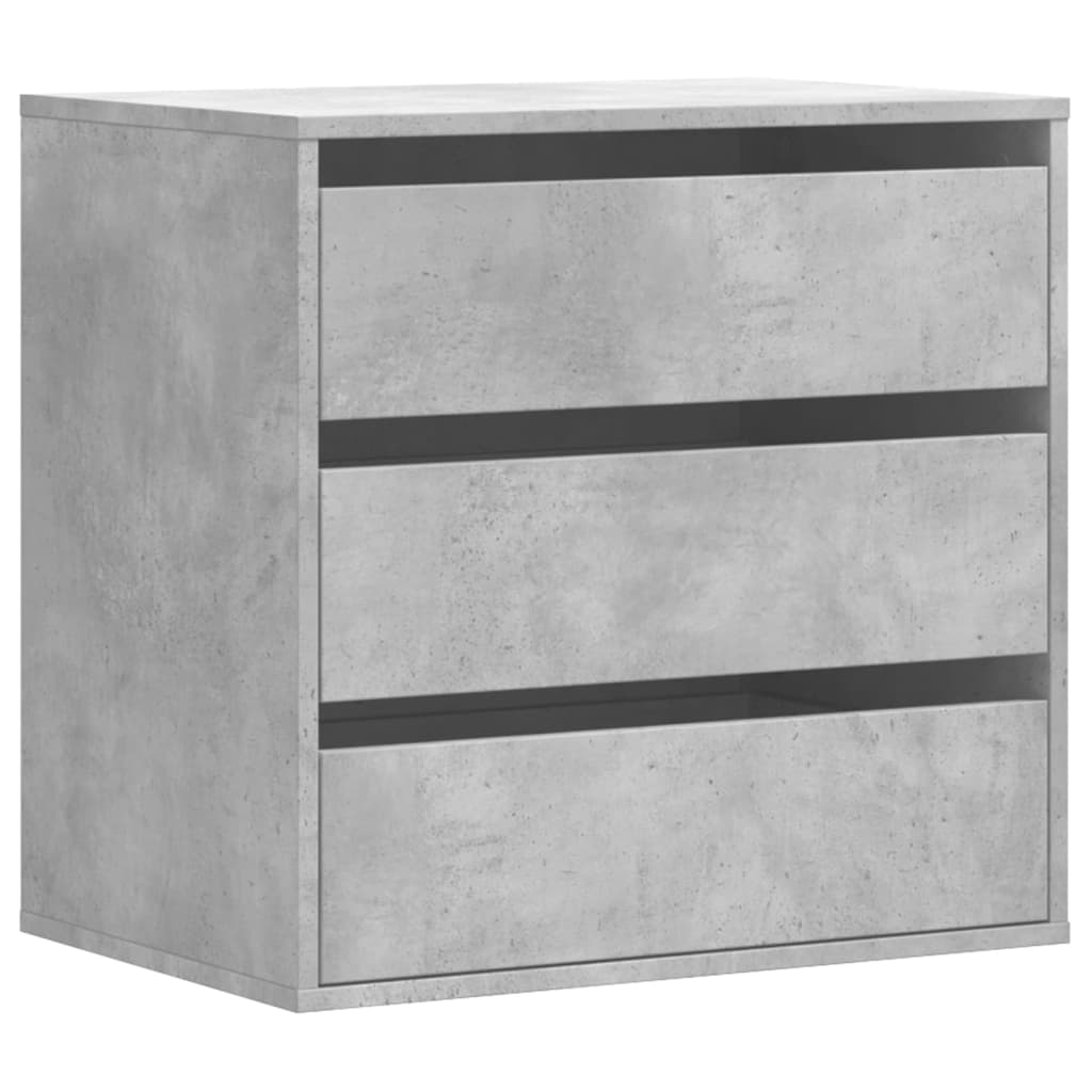 Corner Chest of Drawers Concrete Grey 60x41x58 cm Engineered Wood